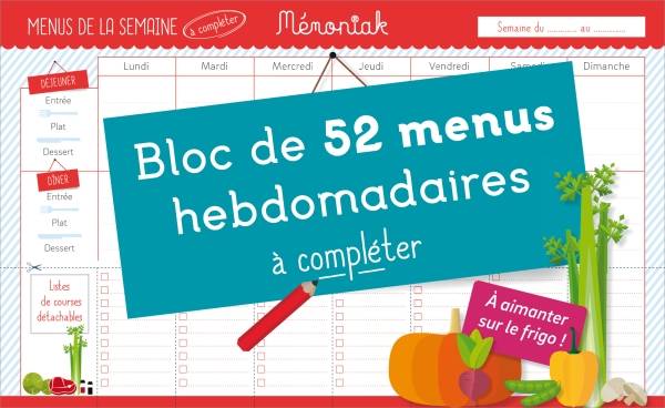 Edition 2017 du bloc de menus Mémoniak