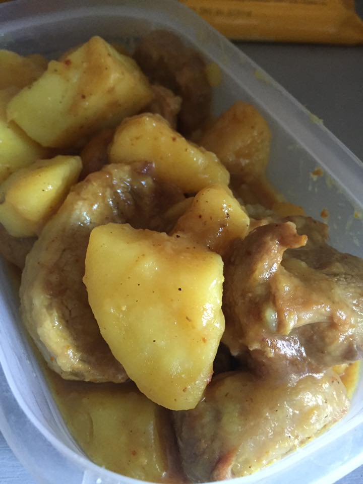 Filet mignon au miel et curry et ses pommes de terre